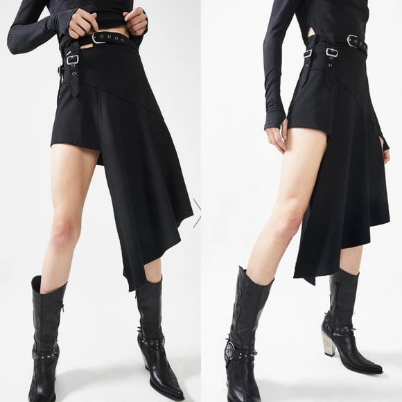 Punk Rave Irregular Midi Skirt - Picture 2 of 7